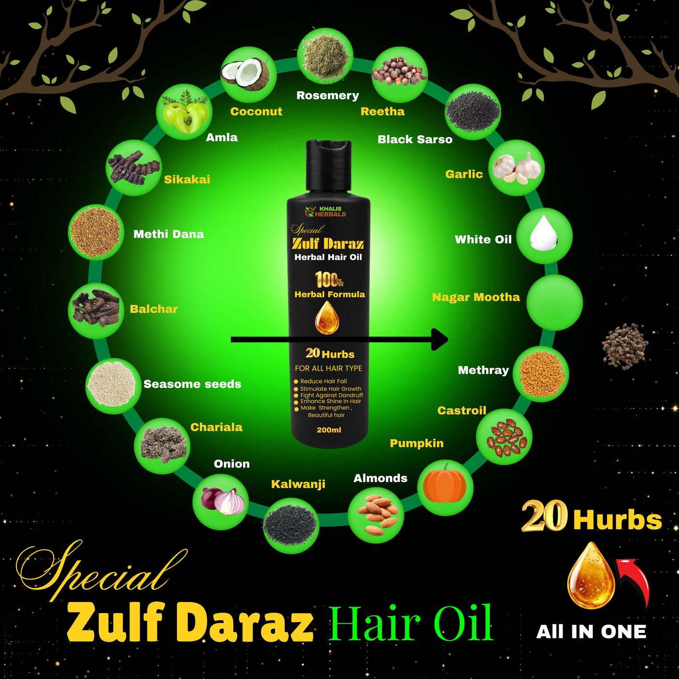 Special Zulf Daraz Herbal Hair Oil